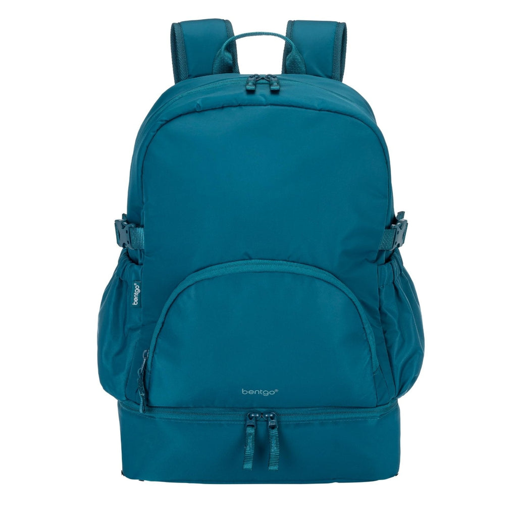 Bentgo 2-in-1 Adult Backpack & Insulated Lunch Bag – Lightweight, Water-Resistant Travel Backpack with 9 Compartments, Laptop Sleeve & Trolley Sleeve for Work & Everyday Use (Deep Teal)