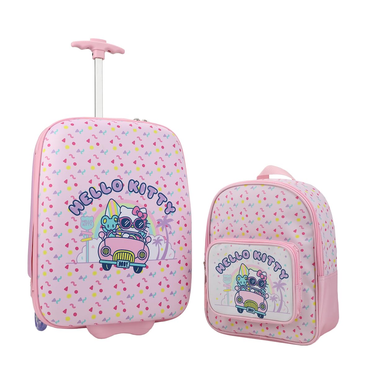 Bioworld Hello Kitty Beach Trip 2-Pack Luggage Set