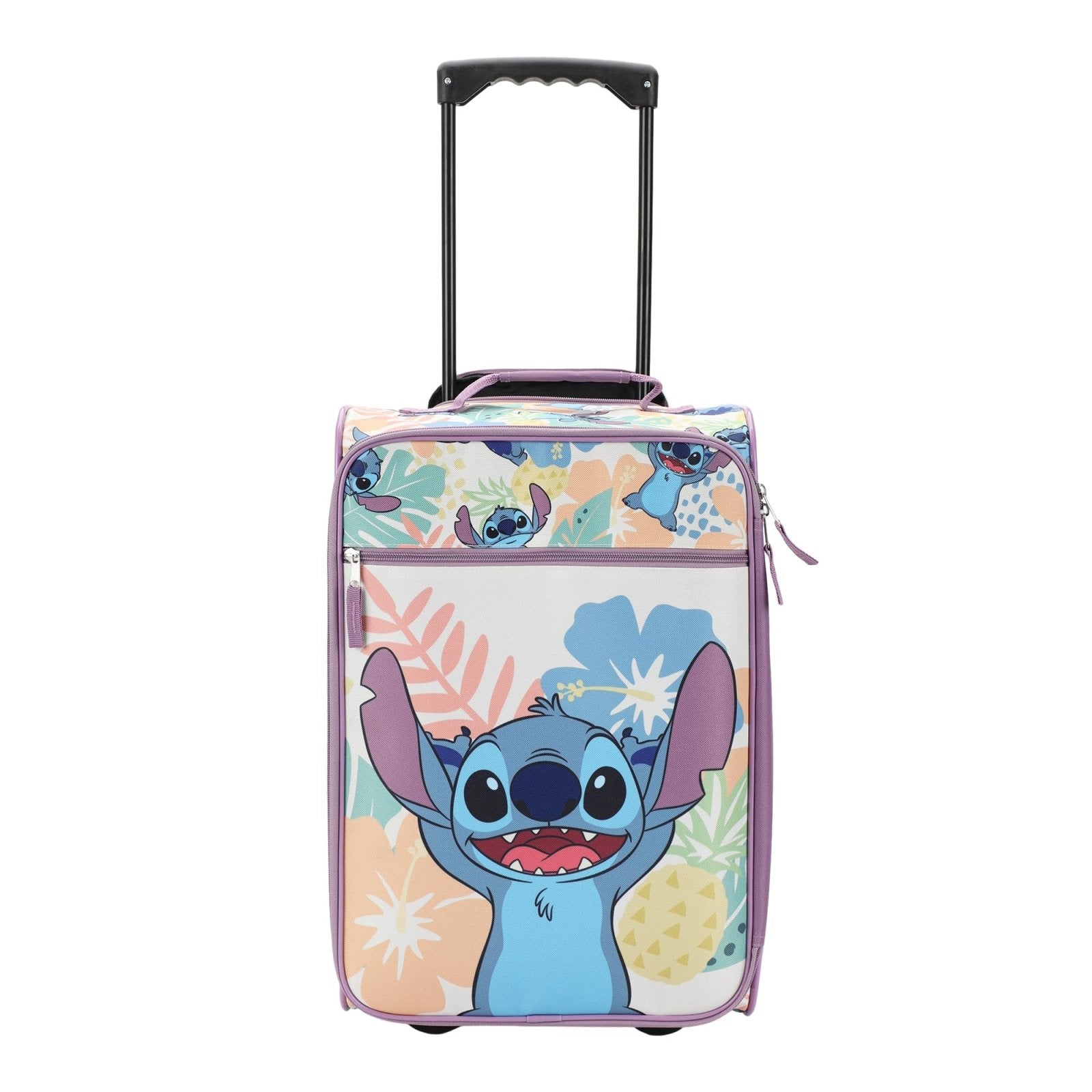 Bioworld Lilo & Stitch Tropical Fruit & Flowers 18" Youth Pilot Case Carry On Luggage Suitcase