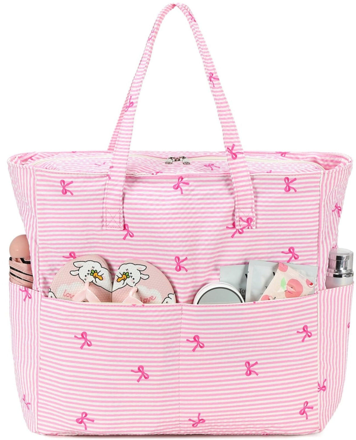 Bluboon Beach Pool Bags Tote for Women Ladies Large Gym Tote Carry On Bag With Wet Compartment for Weekender Travel Waterproof