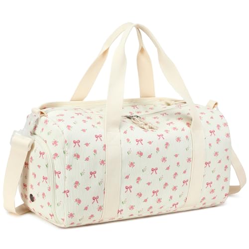 BLUBOON Duffle Bag Girls Kids Cute Gym Bag with Shoes Compartment & Wet Separation Waterproof Sports Overnight Travel Bag