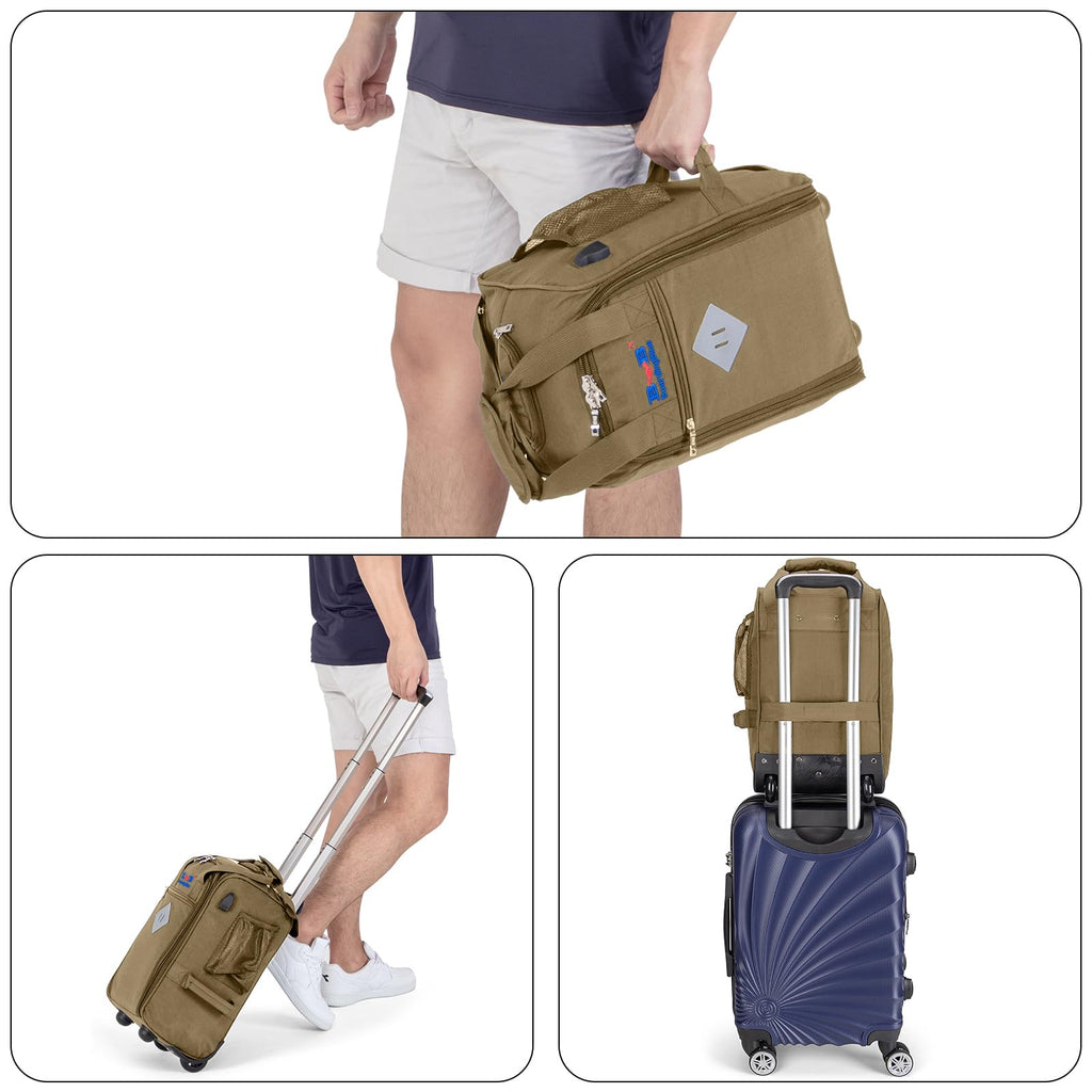 Boardingblue 17x10x9 Inches United Airlines Rolling Personal Item Under Seat Duffle Bag Luggage Suitable For Major Airlines Including Spirit, and Frontier Airline