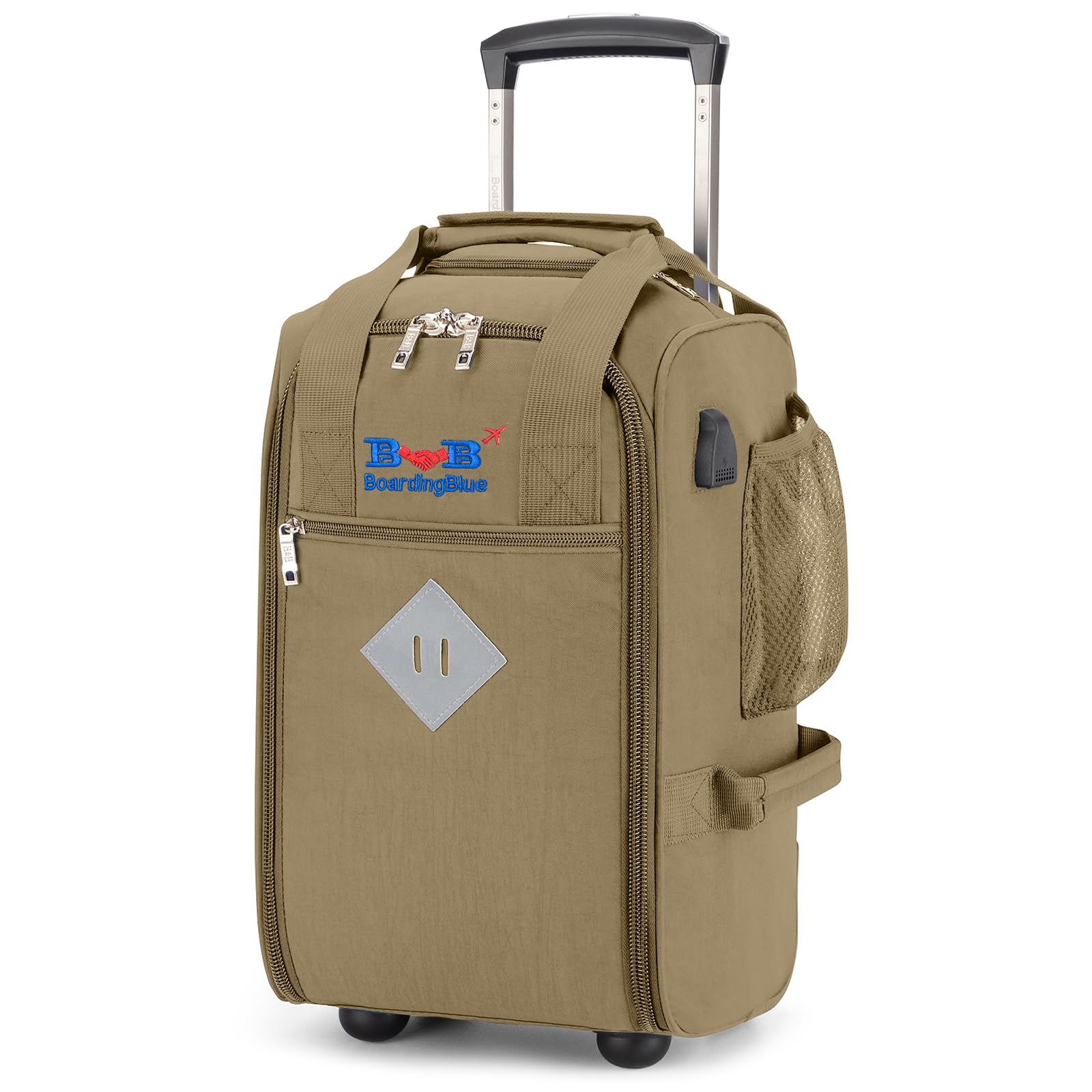 Boardingblue 17x10x9 Inches United Airlines Rolling Personal Item Under Seat Duffle Bag Luggage Suitable For Major Airlines Including Spirit, and Frontier Airline