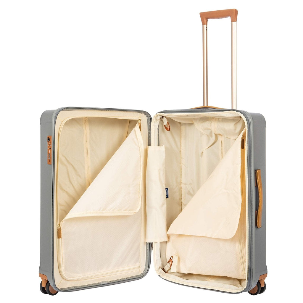 Bric's Capri 2.0 Spinner - Expandable Luxury Check - In Luggage With Spinner Wheels - Lightweight Check - In Suitcases with Wheels Made From Durable Polycarbonate - 27 Inch, Silver