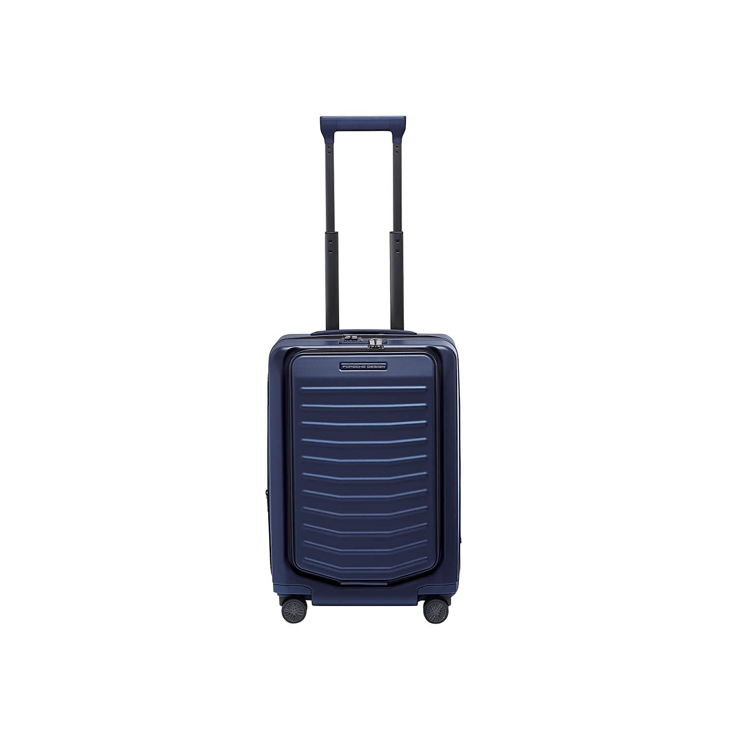 Bric's PORSCHE DESIGN 21" Spinner Expandable Carry-On Luggage - 15" Laptop Compartment - Roadster Travel Hardside Suitcase - Dark Blue Matte