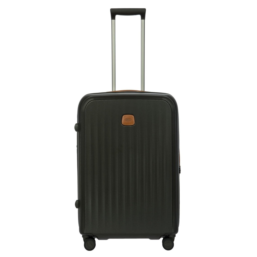 Bric's Taormina Ultra - Light Checked Luggage – Expandable Hard Shell Suitcase with TSA Lock, Anti - Tamper Zippers & 360 Spinner Mobility Wheels - 27 Inch, Olive