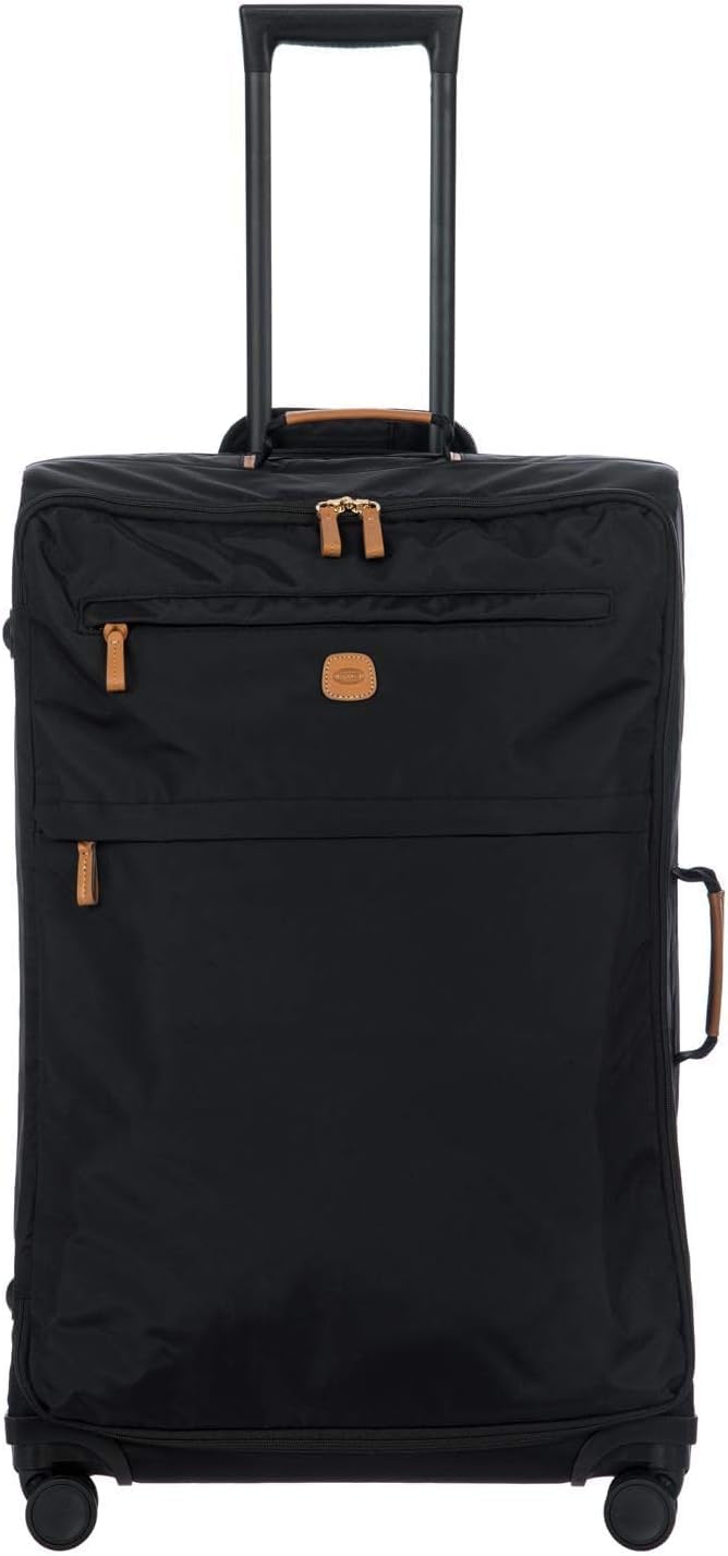 Bric's X-Bag Large Spinner with Frame, Water-Resistant 360° Wheeled Checked Luggage with Ergonomic Handle and Organized Interior – 30 Inch, Black