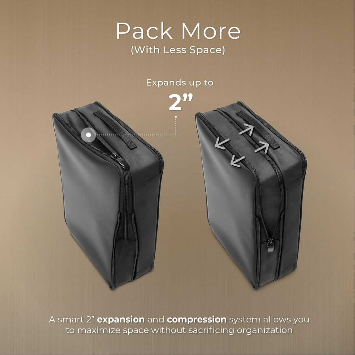 Briggs & Riley Essential 22" Carry On Expandable Spinner & Compression Packing Cube Set - Luggage for Travel, Suitcase with Wheels, for Men & Women, 3 - Piece Bag Organizers - Black