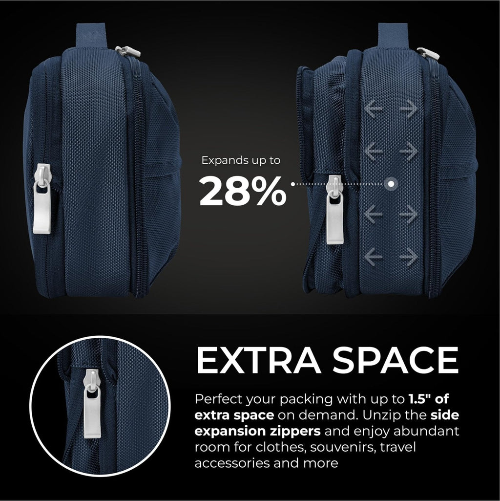 Briggs & Riley Essential 22" Carry On Expandable Spinner & Expandable Essentials Kit - Luggage for Travel, Suitcase with Wheels, Roller for Men & Women, Toiletry Travel Bag - Baseline Collection, Navy