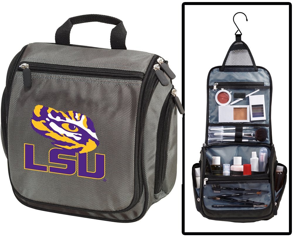 Broad Bay LSU Tigers Toiletry Bags or Mens Shaving Kits HANGABLE Travel Bag