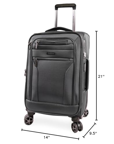 Brookstone Harbor 21" Softside Spinner Suitcase