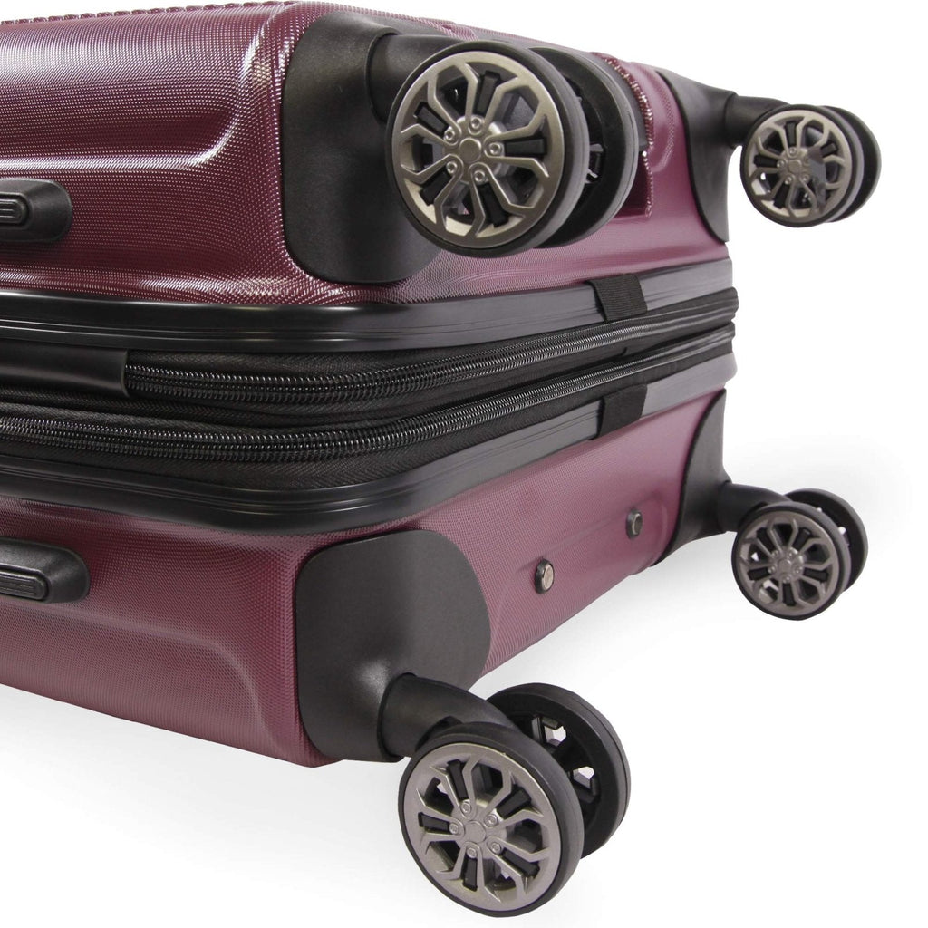Brookstone Luggage Nelson Spinner Suitcase, Plum, Carry - On