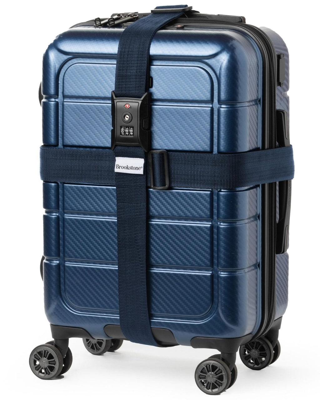 Brookstone Luggage Strap - 2-in-1 TSA-Approved Expandable Luggage Straps for Suitcases with Keyless 3-Digit Combination Lock, Size One Size, Blue