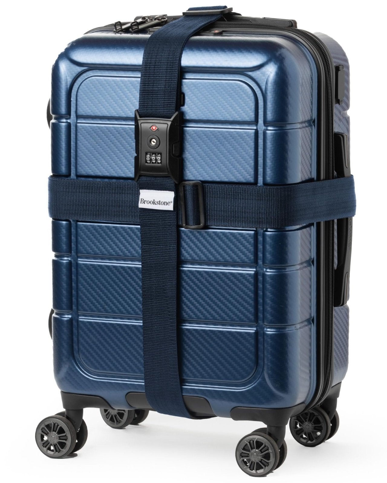 Brookstone Luggage Strap - 2-in-1 TSA-Approved Expandable Luggage Straps for Suitcases with Keyless 3-Digit Combination Lock, Size One Size, Blue