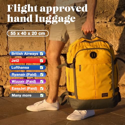 Cabin Max Metz 44L Travel Backpack Carry on Luggage Sized 55x40x20cm (22x16x8) Lightweight (Navajo Blue)