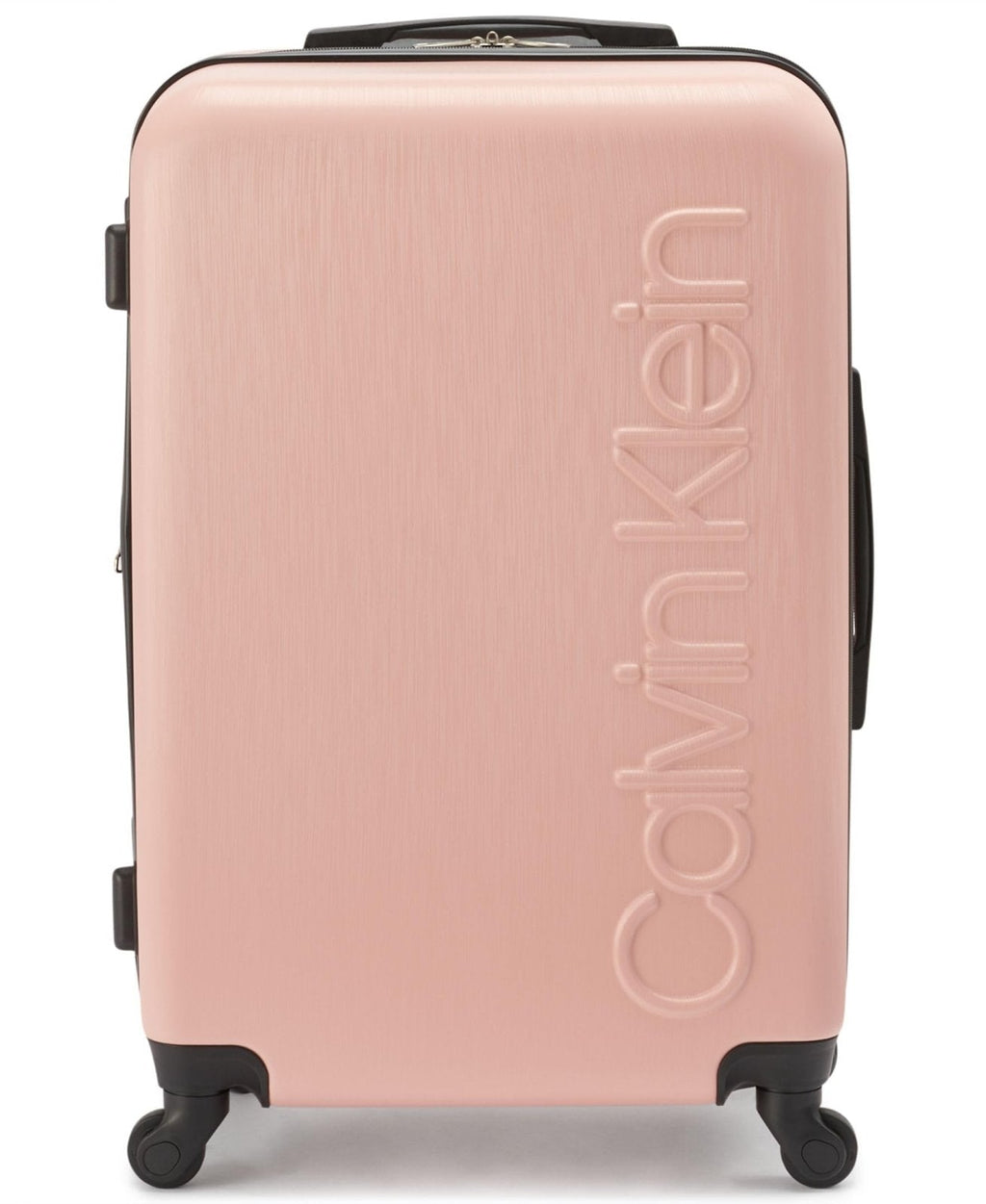 Calvin Klein Women's Hard Side Upright Luggage Spinner Light Weight Suitcase, Mellow Rose, Medium