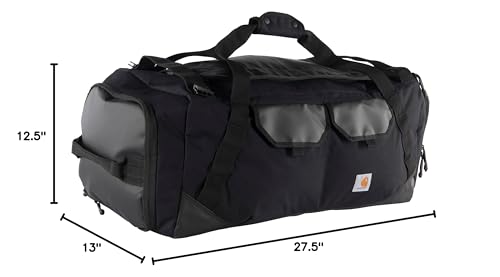 Carhartt Heavy Haul Utility Duffel Bag's, Water - Resistant Packable Bag for Jobsite, Gym, and Travel, Black, 75L