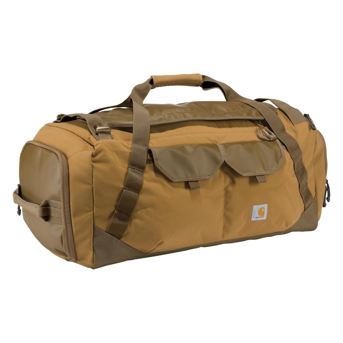Carhartt Heavy Haul Utility Duffel Bag's, Water-Resistant Packable Bag for Jobsite, Gym, and Travel, Brown, 75L