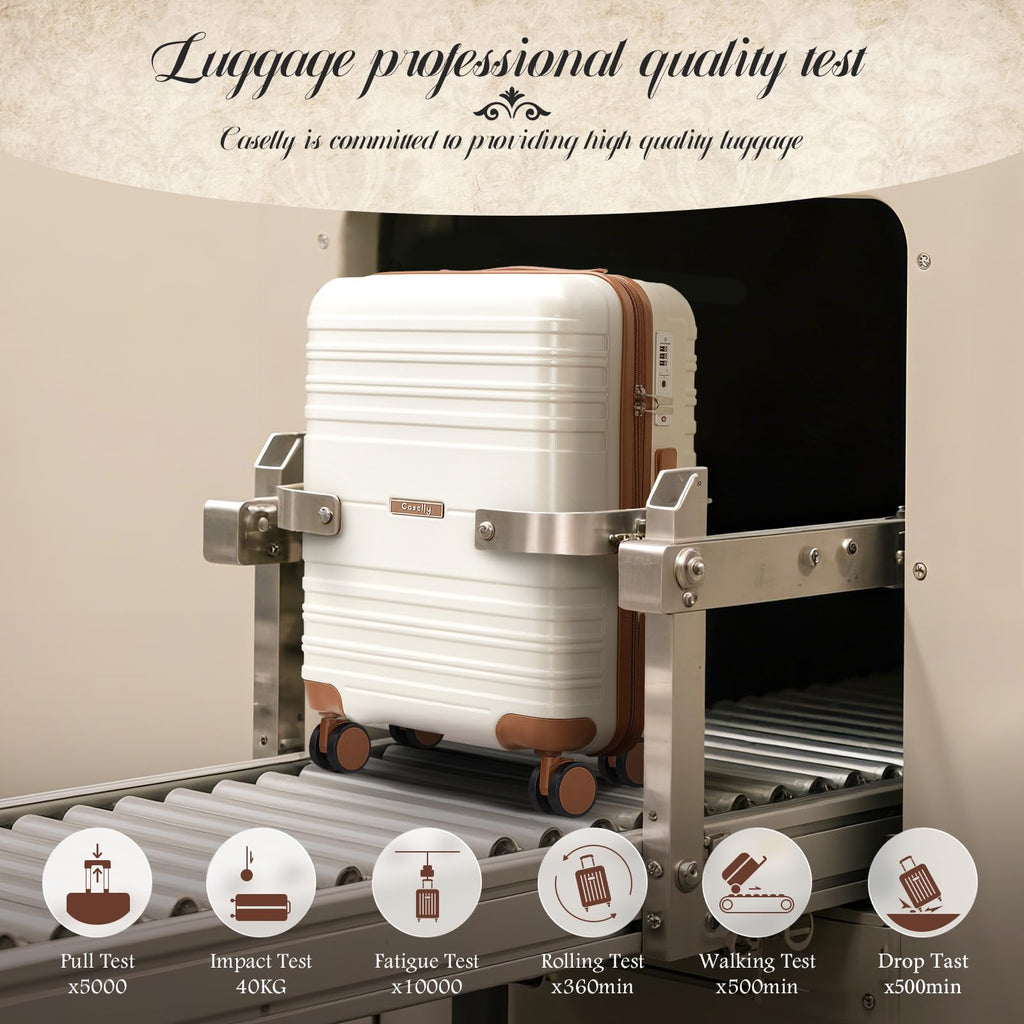 CASELLY Luggage Sets 6 Piece with Spinner Wheels, Lightweight Hardshell Suitcase Set with TSA Lock, Carry On Checked Luggage Set with YKK Zippers (Dark Green, 6 piece sets（14/20/24/28/DB/TB）)