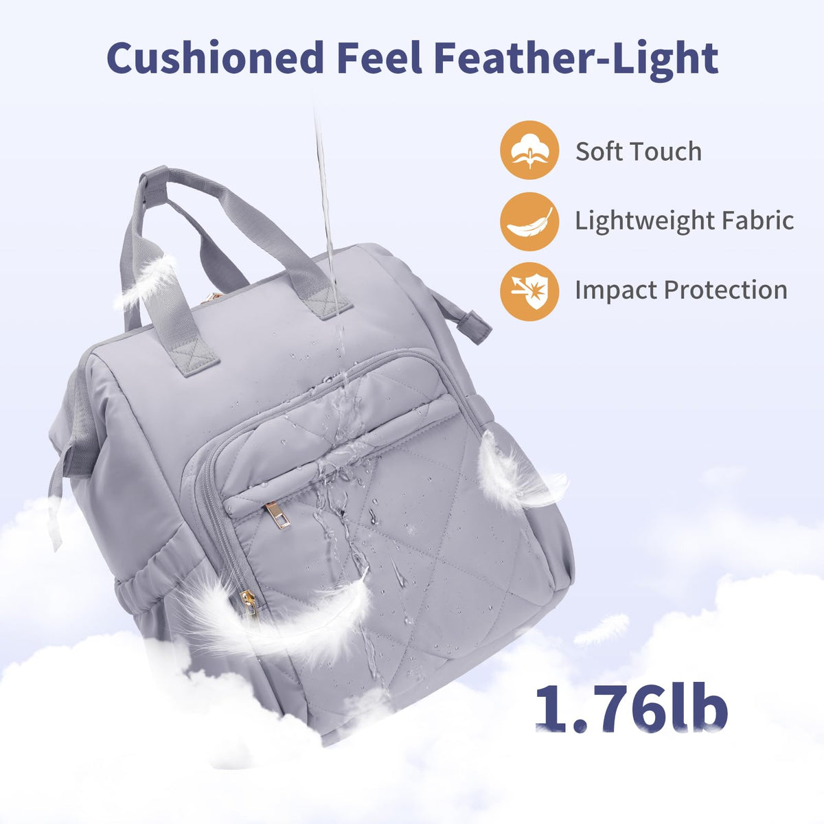 CEI - CEI Diaper Bag Backpack for Mom and Dad, Puffer Baby Bag Backpack with Insulated Pocket, Water - Resistant, Unisex Travel Backpack with Changing Pad & Stroller Straps