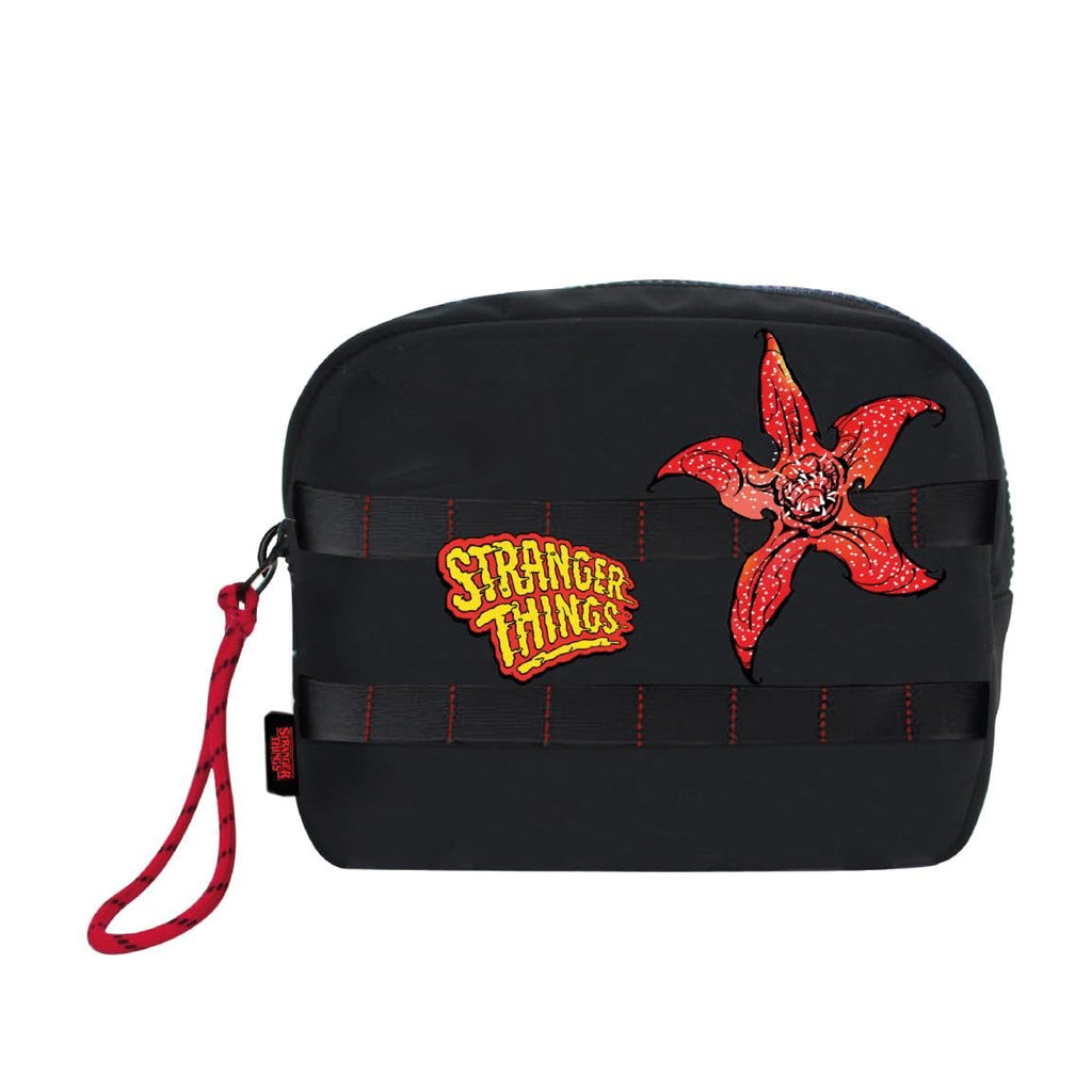 CERDÁ Life'S Little Moments Stranger Things Travel Toiletry Bag - Black - Large Storage Capacity - Zip Closure - Original Product