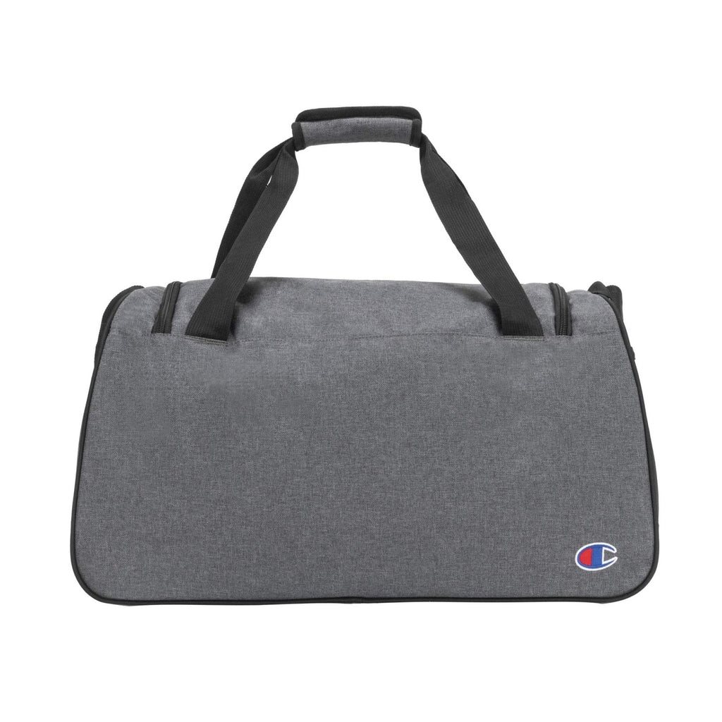Champion Unisex Adult Logo Duffel Bags, Granite Heather/Scarlet, One Size US
