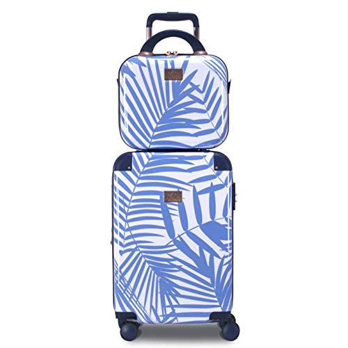 Chariot 2-piece set Hardside Expandable Carry On Luggage With Matching Beauty Case (Fern)