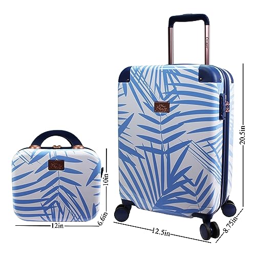 Chariot 2-piece set Hardside Expandable Carry On Luggage With Matching Beauty Case (Fern)