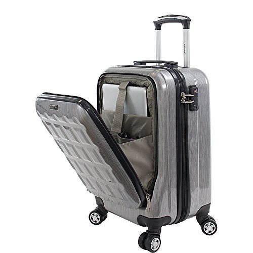 Chariot Duro 21" Laptop Hardside Carry-On Spinner Luggage (Silver)