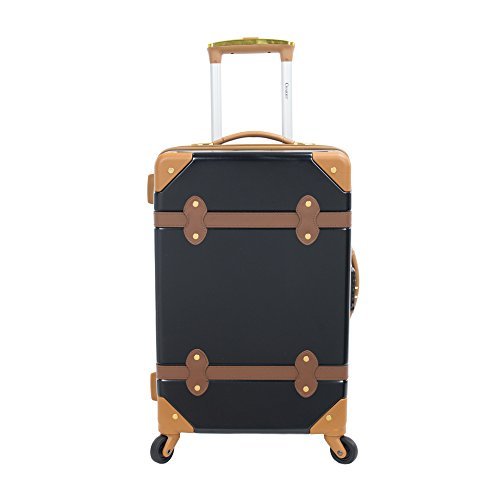 Chariot Travelware TITANIC Black 20" Vintage Hardside Spinner TSA-lock Luggage