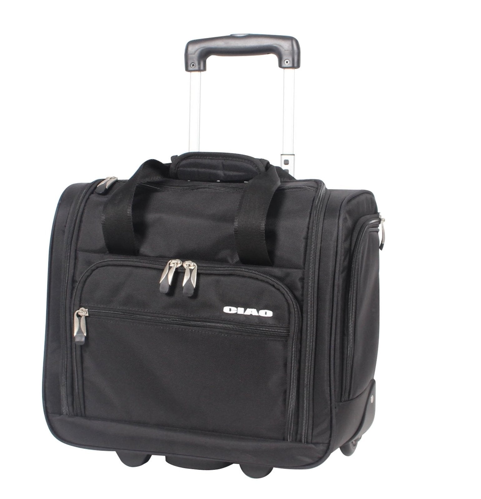 Ciao Luggage - 15 Inch Under Seat Bag - Carry On Suitcase with Rolling Wheels
