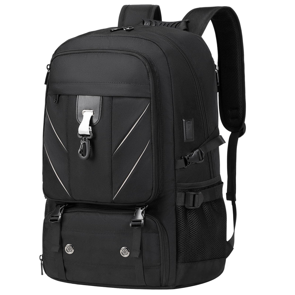 CIMALAY 17.3 Inch gym backpack with Shoe Compartment,60L Water Resistant Anti Theft Backpacks with USB Charging Port, Airline Approved Carry on Bag Multiple Compartments,for Men Women Travel