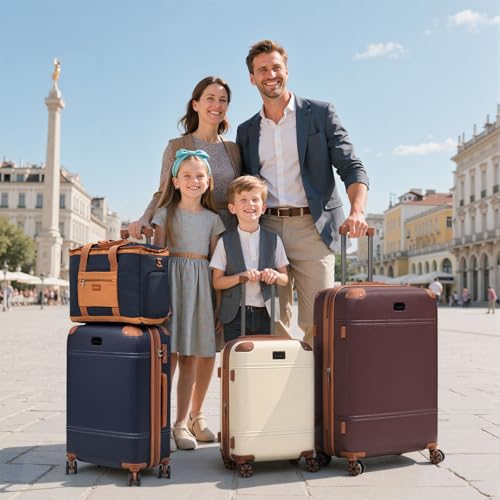 Cobens Expandable Luggage Sets 5 Piece with Detachable Spinner Wheels and TSA Lock,ABS Hard Case Suitcases with Wheels,Carry On Luggage Set