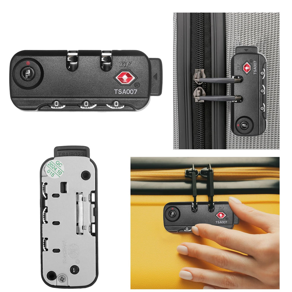 Cogguepe 2 PCS TSA Approved Combination Lock, Suitable for Luggage,Backpacks, Handbags, with 2PCS Spare TSA - 007 Key