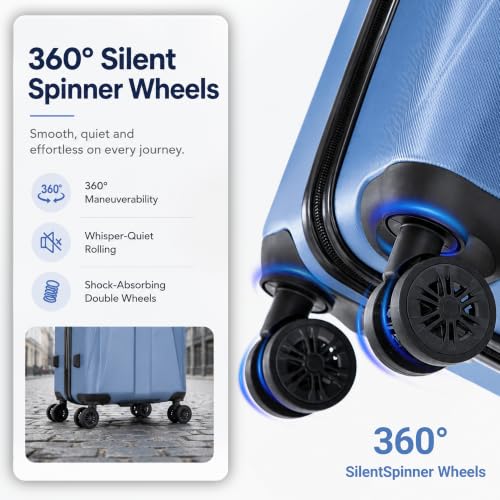 CONCEPTEN 20/24/28 Inch Hardshell Suitcase Set, ABS Luggage Set with TSA Lock 5 Piece