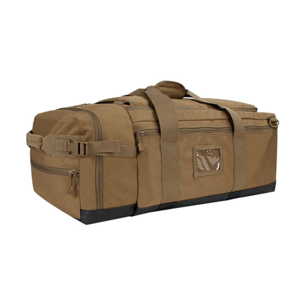 Condor Colossus Duffel Bag - 3 in 1 Rugged Tactical Gear Bag - Backpack/Duffle/Shoulder - Lightweight Multicompartment with 52L Storage - Coyote Brown (Military, Outdoors, First Responders)