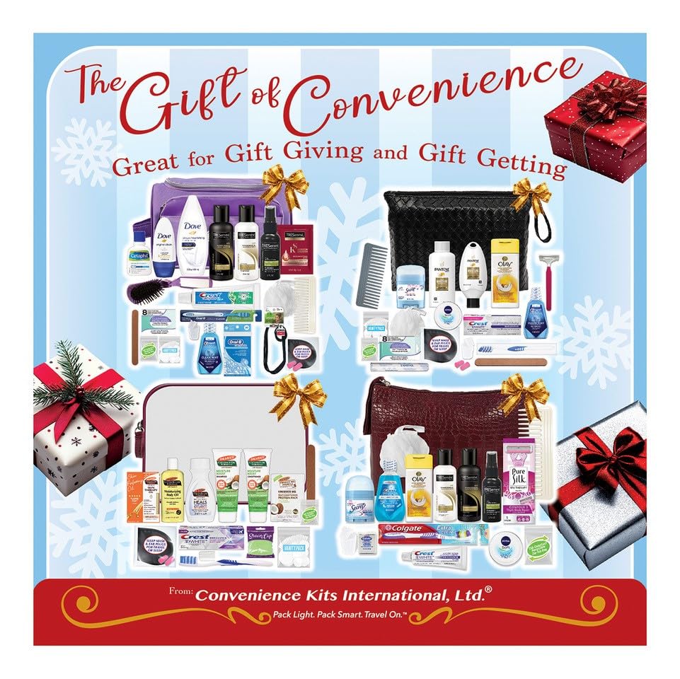 Convenience Kits International Women's Deluxe 10 Piece Kit with Travel Size TSA Compliant Essentials Featuring: Pantene Hair Products in Reusable Toiletry Zippered Bag