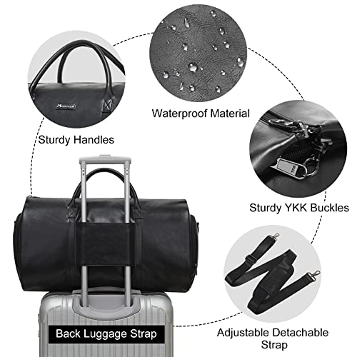Convertible Garment Bag, Carry-On Suit Bag with Shoulder Strap
