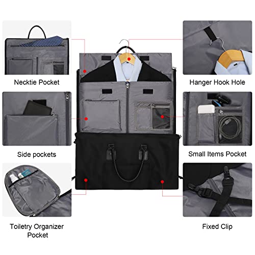 Convertible Garment Duffel Bag, 2-in-1 Hanging Suitcase for Travel