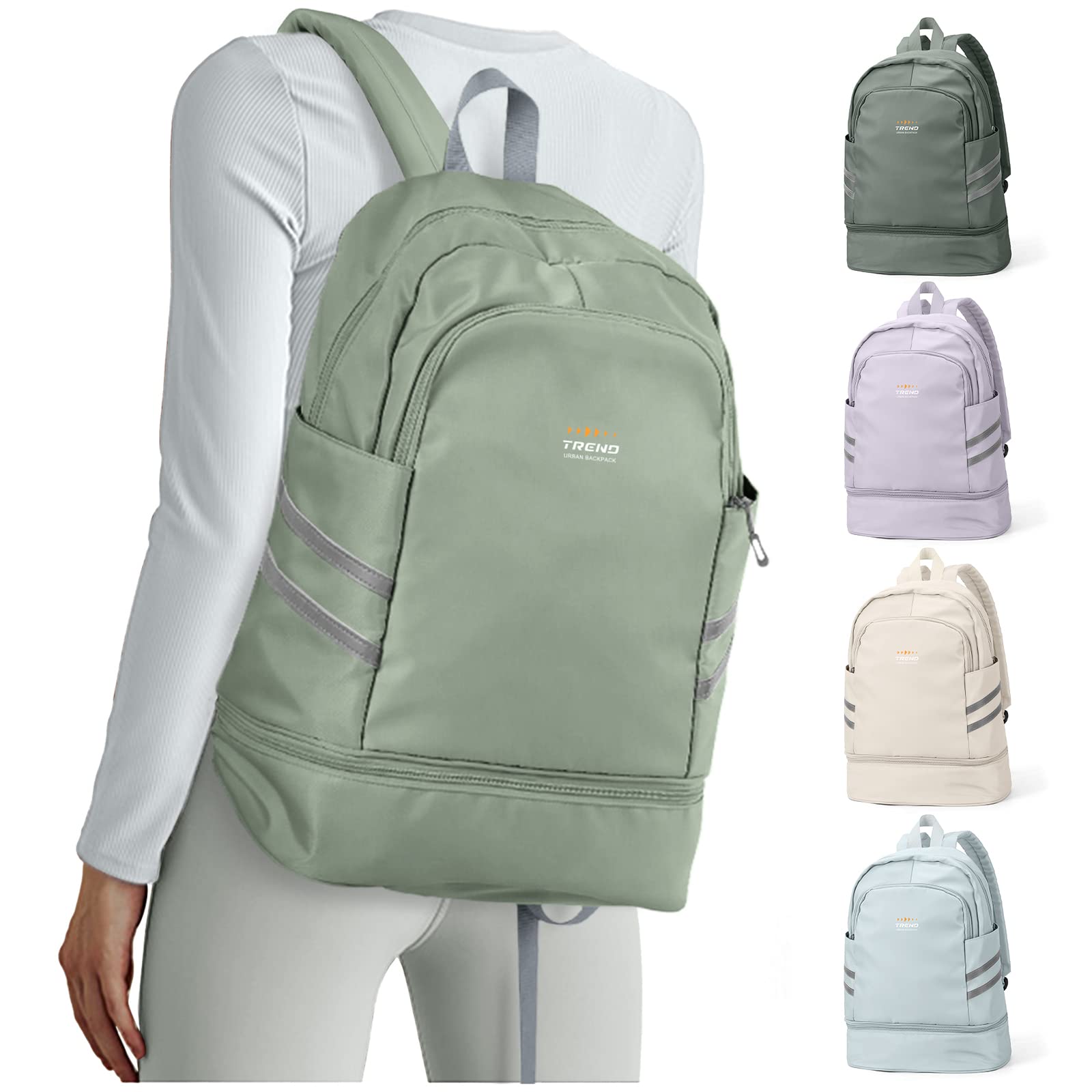 coofay Gym Backpack For Women Waterproof Backpack With Shoe Compartment Lightweight Travel Backpack Sports Backpacks Large Gym Bag