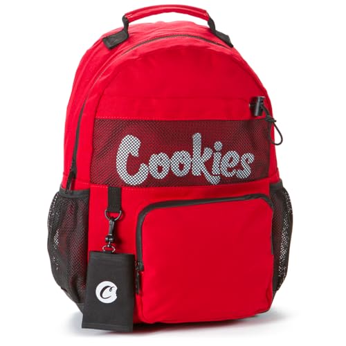 Cookies Stasher Smell Proof Backpack – Large Odorless Travel Backpack for Men & Women, Carry-On Personal Item, Spacious Bag - Red