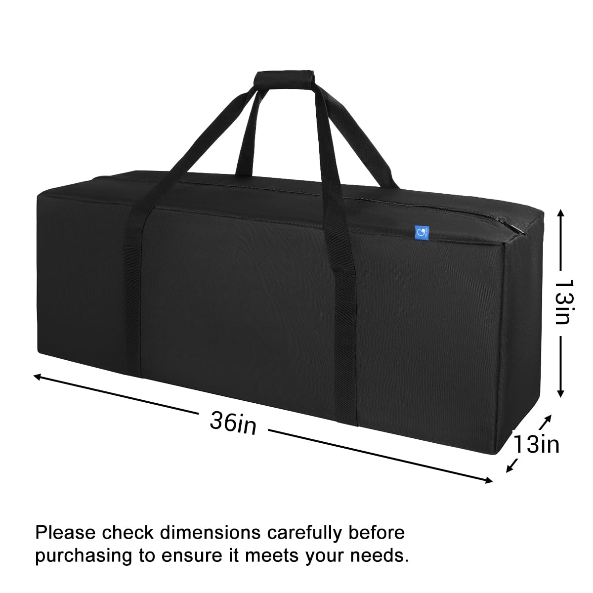 COOLBEBE 36 - Inch Large Travel Duffle Bag, 100L Heavy Duty Luggage for Sports Equipment, Camping & Moving, Water Resistant, Black