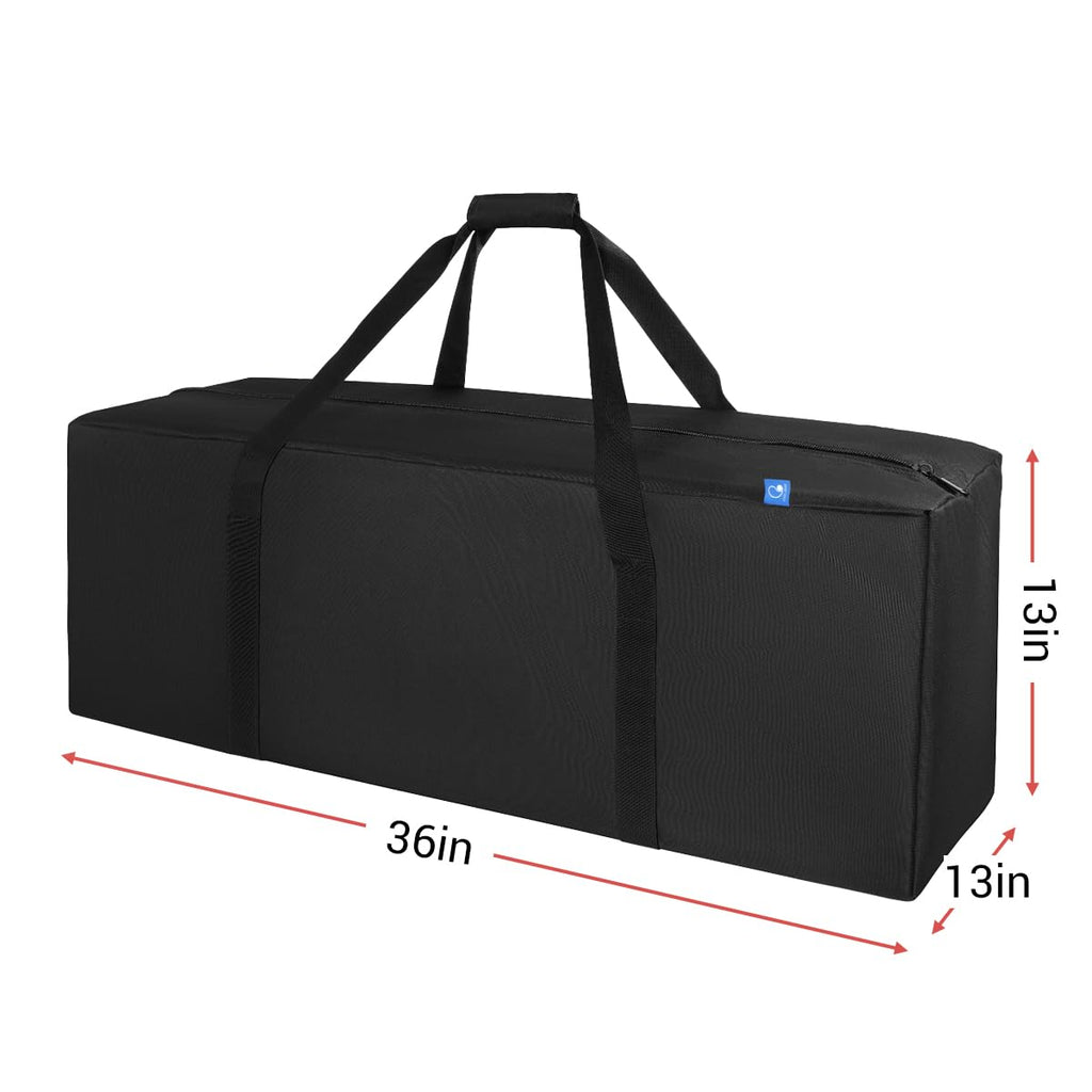 COOLBEBE 36 - Inch Large Travel Duffle Bag, 100L Heavy Duty Luggage for Sports Equipment, Camping & Moving, Water Resistant, Black
