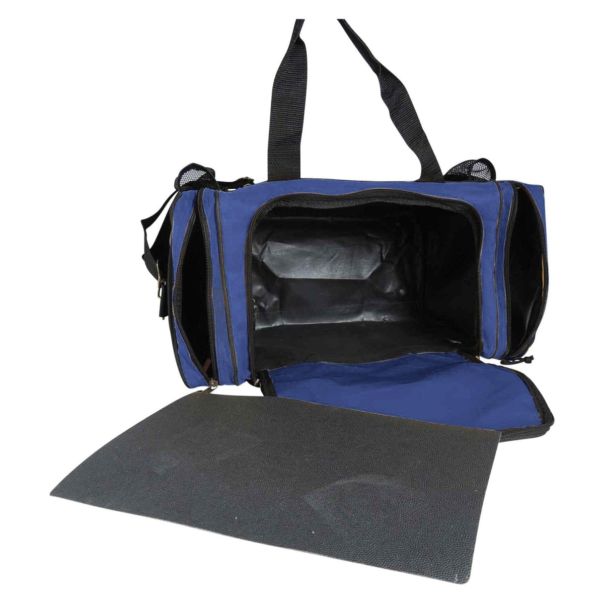 DALIX 17" Duffle Travel Bag with Dual Front Mesh Pockets in Navy Blue