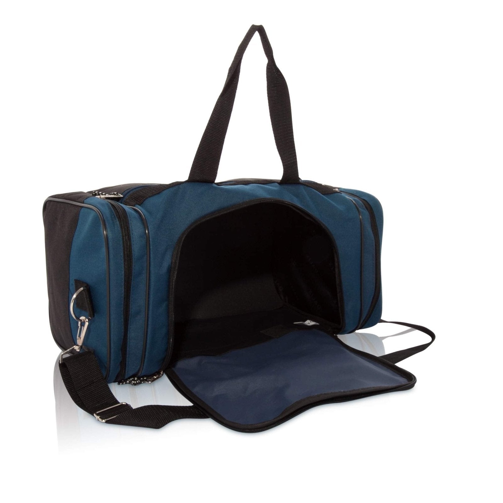 Dalix Medium Duffle Bag Duffel Bag in Black and Navy Blue Gym Bag