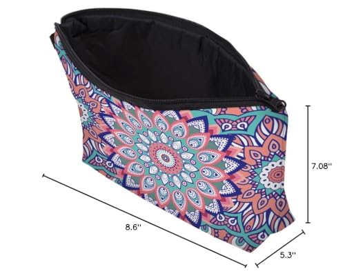Deanfun Roomy Cosmetic Bag,3 piece Set Waterproof Travel Toiletry Pouch Makeup with Zipper (Mandala 1)