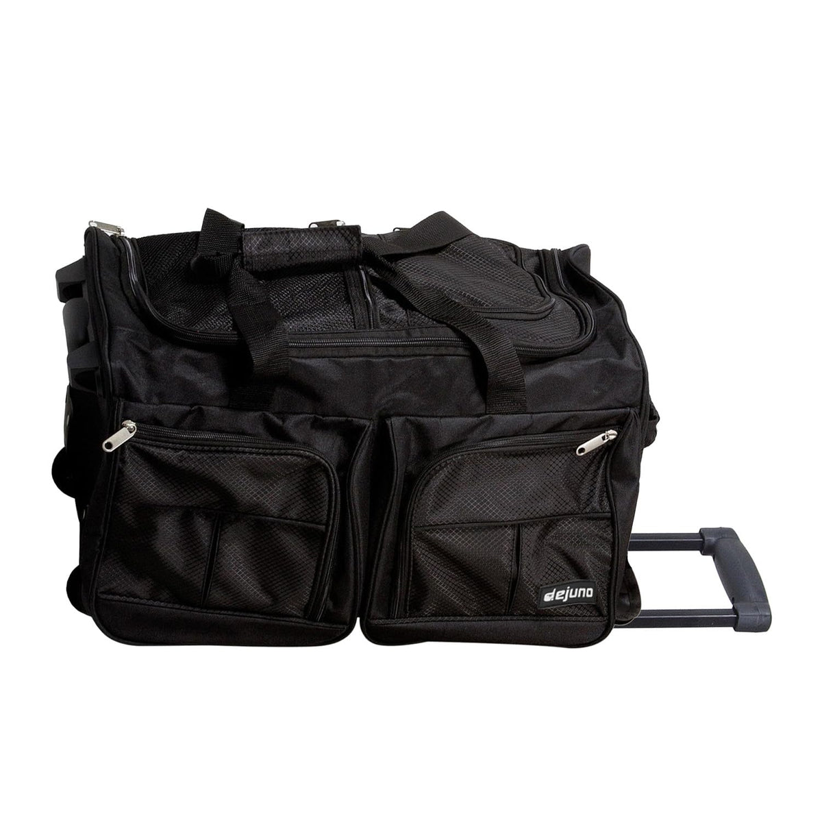 Dejuno 20 - inch Carry - on Rolling Duffle Bag - Black