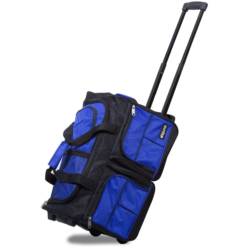 Dejuno 20-inch Carry-on Rolling Duffle Bag - Blue