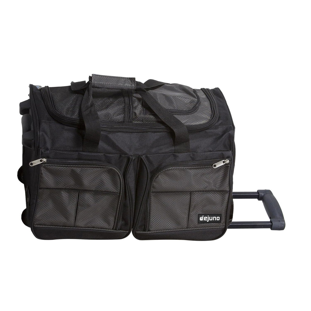 Dejuno 20 - inch Carry - on Rolling Duffle Bag - Charcoal