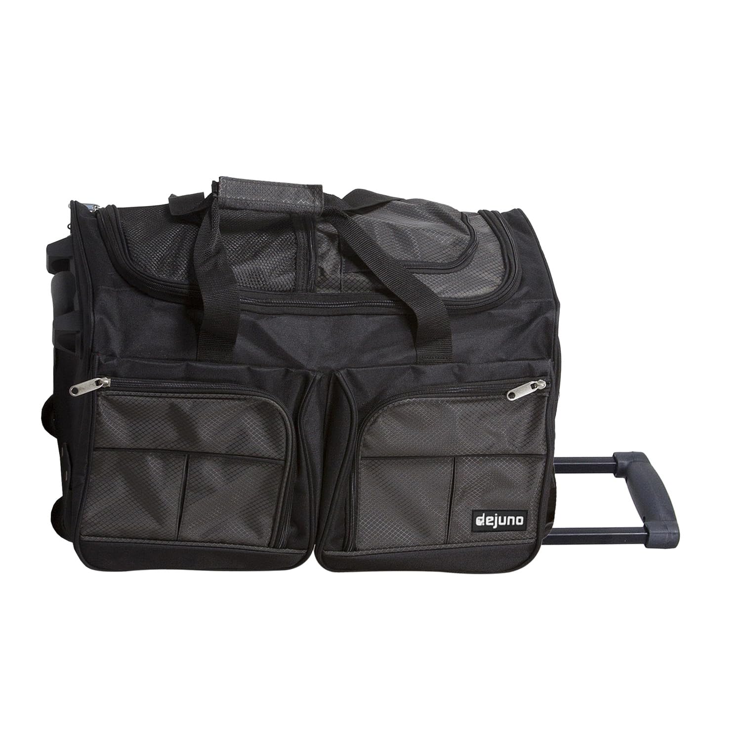 Dejuno 20 - inch Carry - on Rolling Duffle Bag - Charcoal